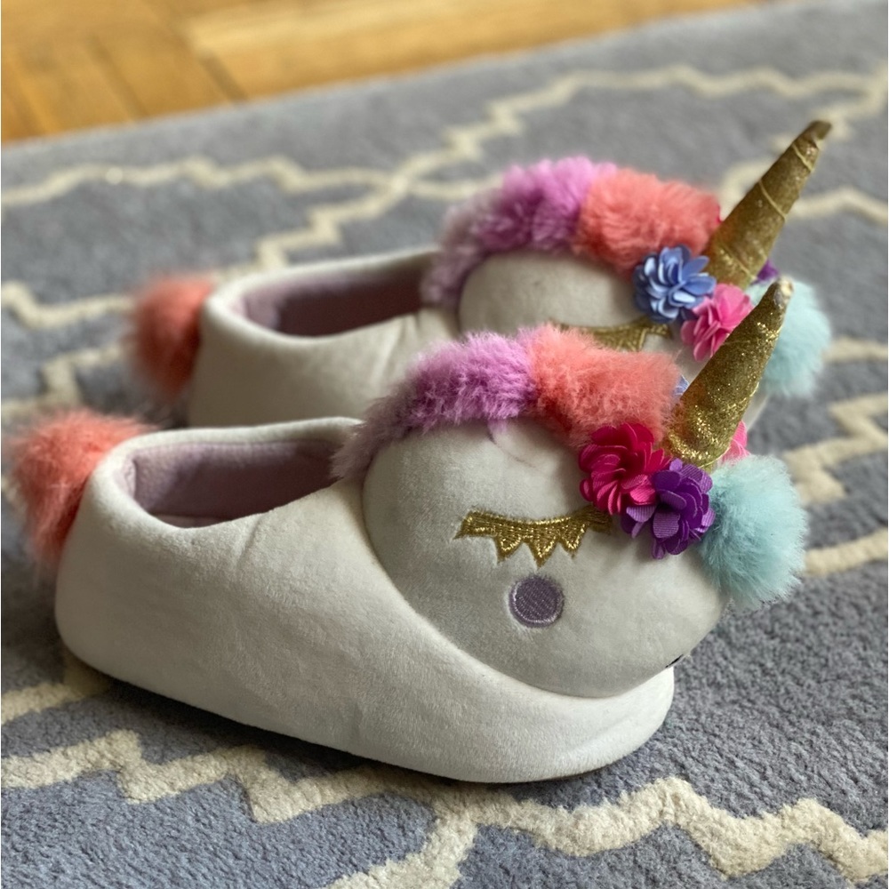 CrewCuts unicorn slippers